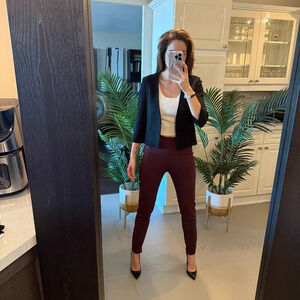 Black Cropped  3/4 Length Sleeve Jacket, Judith and Charles, US 2